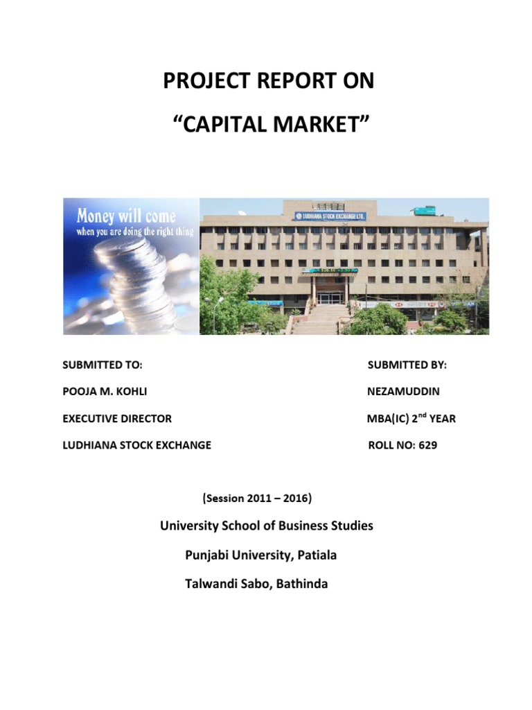 Project Report On Capital Market | PDF | Finance & Money Management