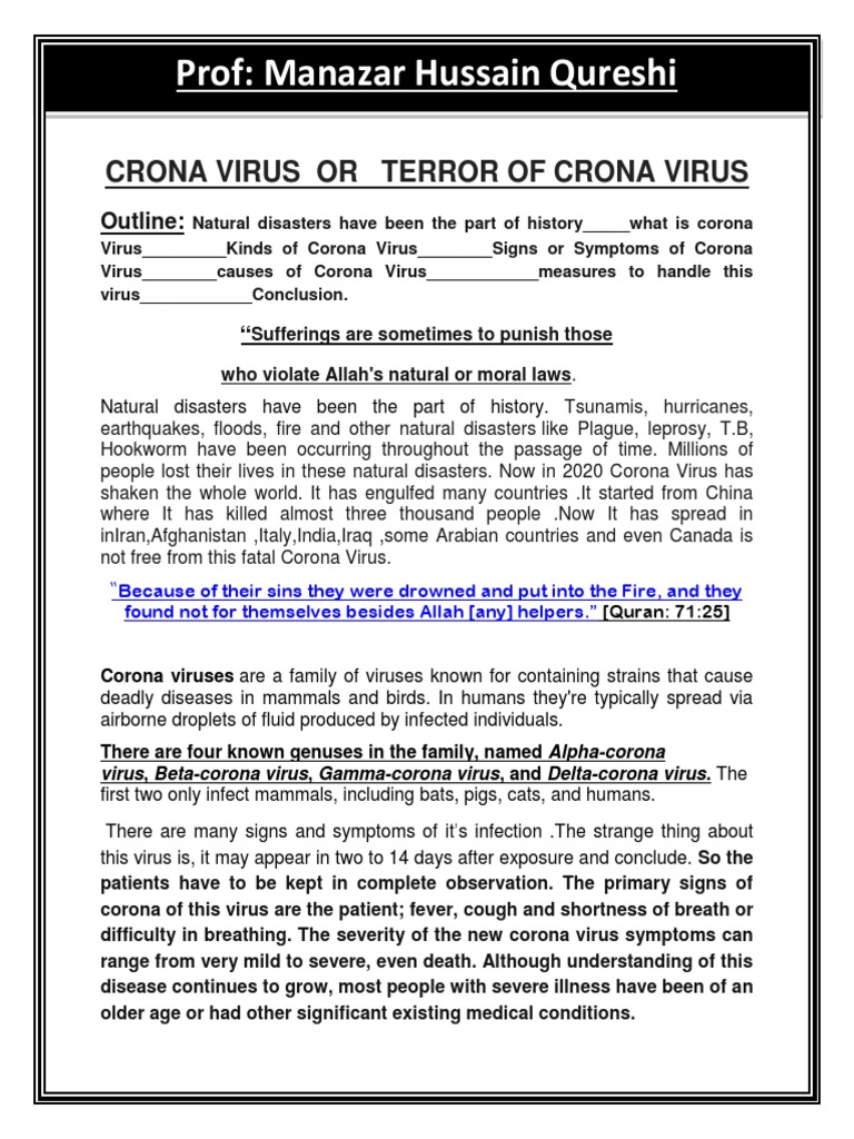 Crona Virus | PDF