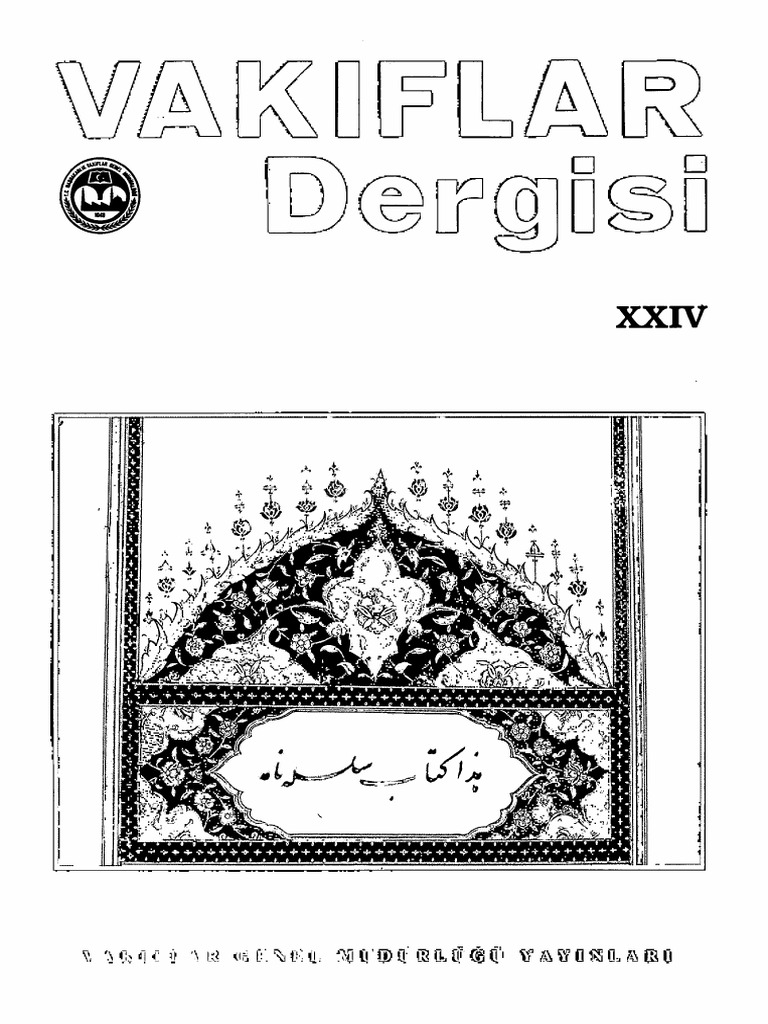 Vakiflar Dergisi 24 Pdf