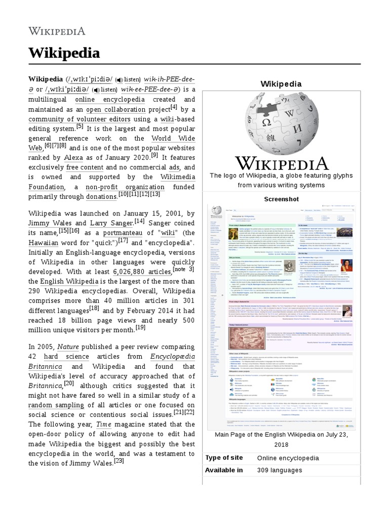 Wikipedia Wikipedia Websites