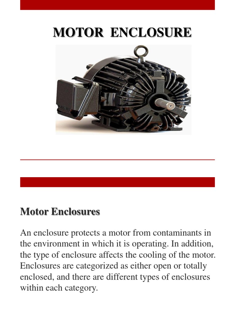 Motor Enclosures PDF Machines Energy Technology