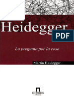 Que Es Una Cosa. Heidegger PDF