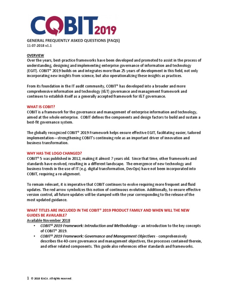 COBIT-2019 Zertifizierungsantworten