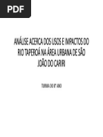 ANÁLISE ACERCA DOS USOS E IMPACTOS DO RIO
