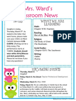 2020 classroom newsletter march 5