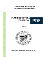 Plan de Doctorado en Filosofia 2012