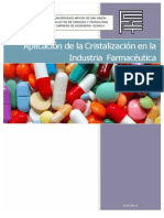Aplicacion de La Cristalizacion en La Industria Farmaceutica