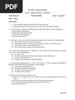 AIT 19101 Business Statistics MT QP FINAL - 11