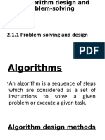 2.1.1 Problem Solving and Design Algorithms Intro L2