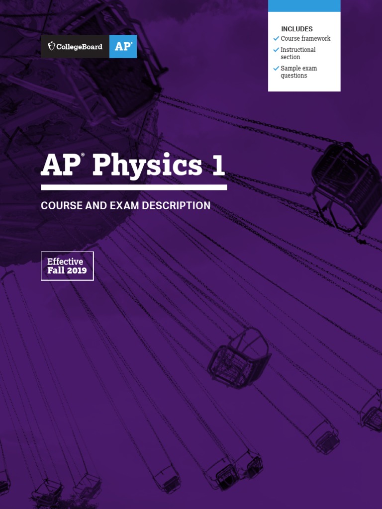 Ap Physics 1 Course and Exam Description PDF PDF