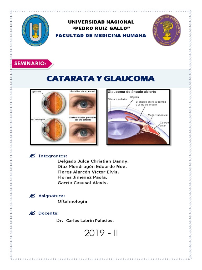 CATARATA Y GLAUCOMA - Final | PDF