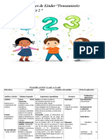 Planificaciones de Pensamiento Matematico Partes 2 de Kinder B.N