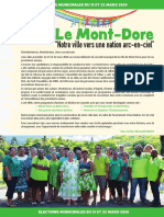 Romuald Pidjot, Programme Mont-Dore