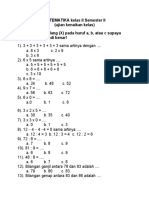 MATEMATIKA Kelas II Semester II