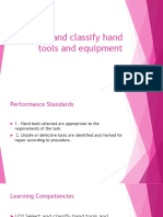 LO1 Select and Classify Hand Tools and Equipment