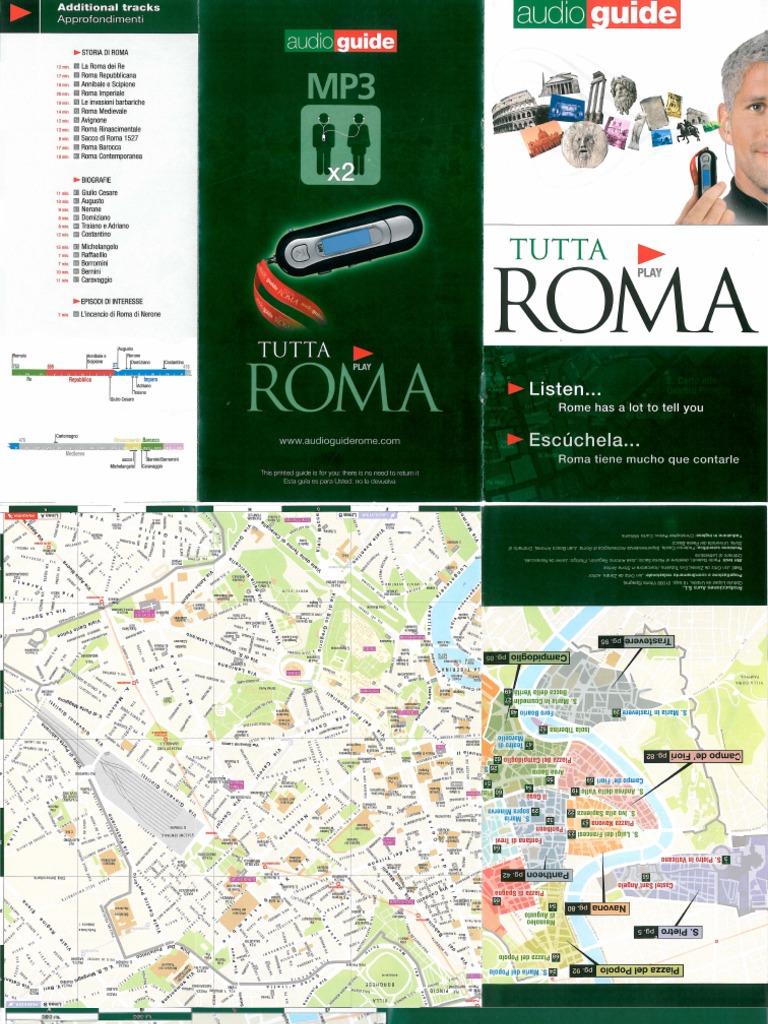Audioguia Tutta Roma Folleto-Guia Explicativo 60 Monumentos | PDF ...