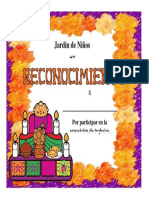 Reconocimiento Dia de Muertos