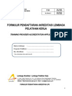 F.01 (Formulir Pendaftaran Akreditasi LPK) Revisi 02-10022020