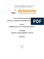 PROBLEMATICA EN LA TEORIA DEL DELITO