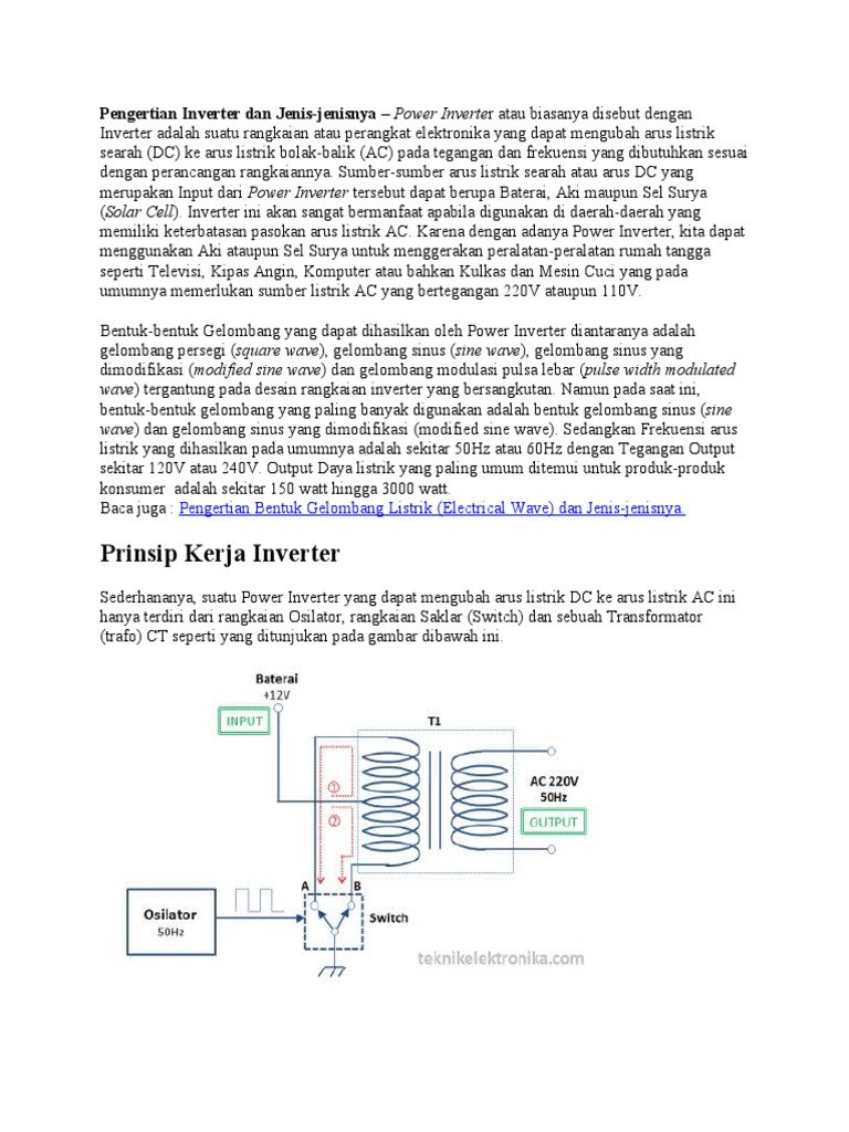 Pengertian Inverter Dan Jenis | PDF | Sains & Matematika
