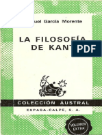 Garcia Morente, M. - La Filosofia de Kant [1976]