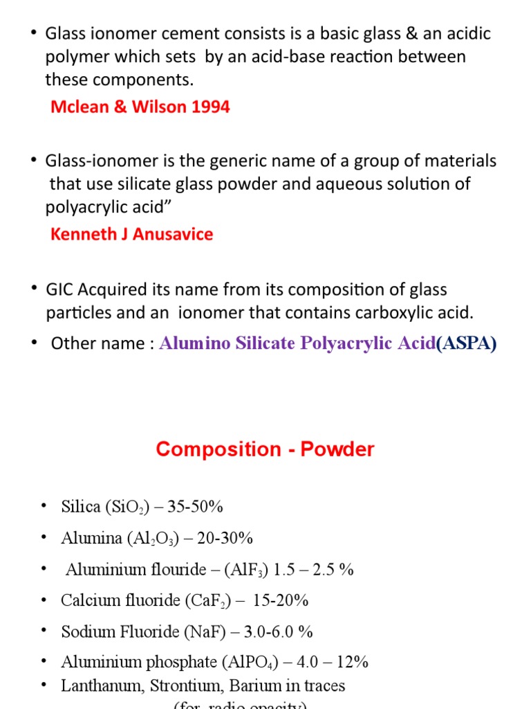 Composition and Classification of GIC | PDF