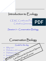 Intro To Ecoogy - Conservation Biology
