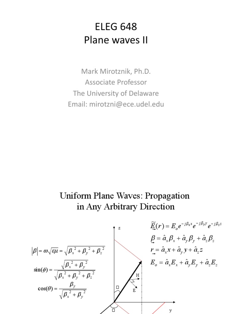 Eleg648 Planewavesii