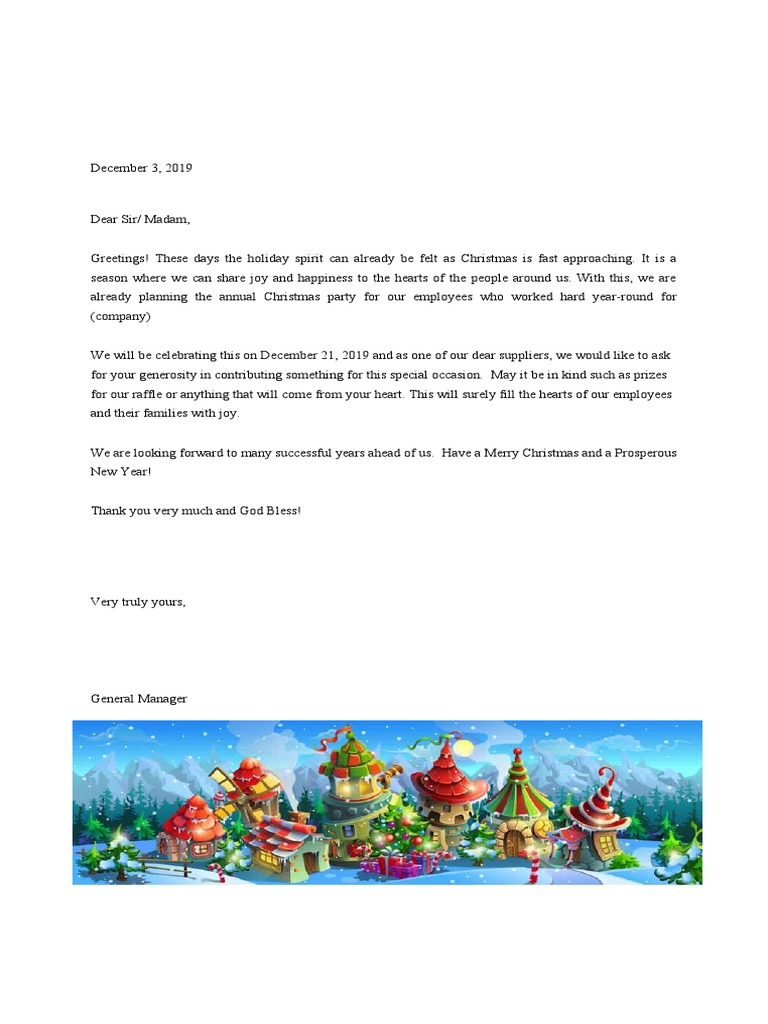 Christmas Solicitation Letter  PDF