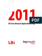Bigmouthmedia's 2011 digital marketing predictions
