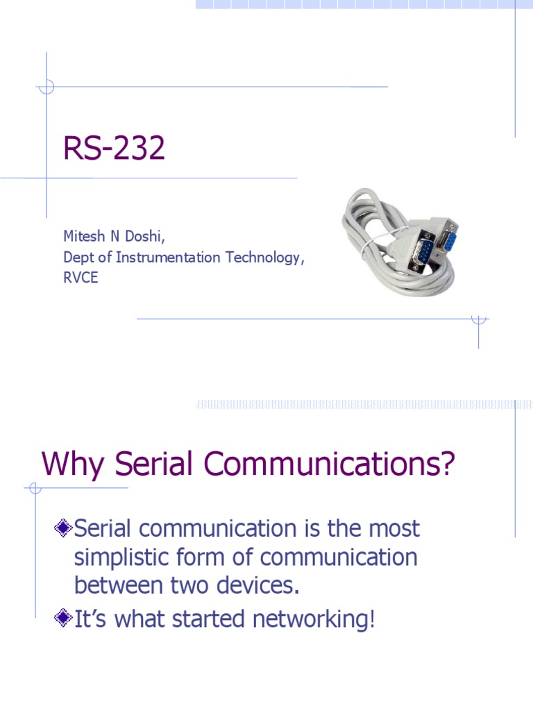 Understanding RS-232 Serial Communication | PDF | Service Industries ...