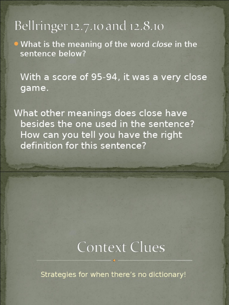 Context Clues | PDF | Language Arts & Discipline