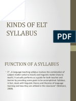 Kinds of Syllabus