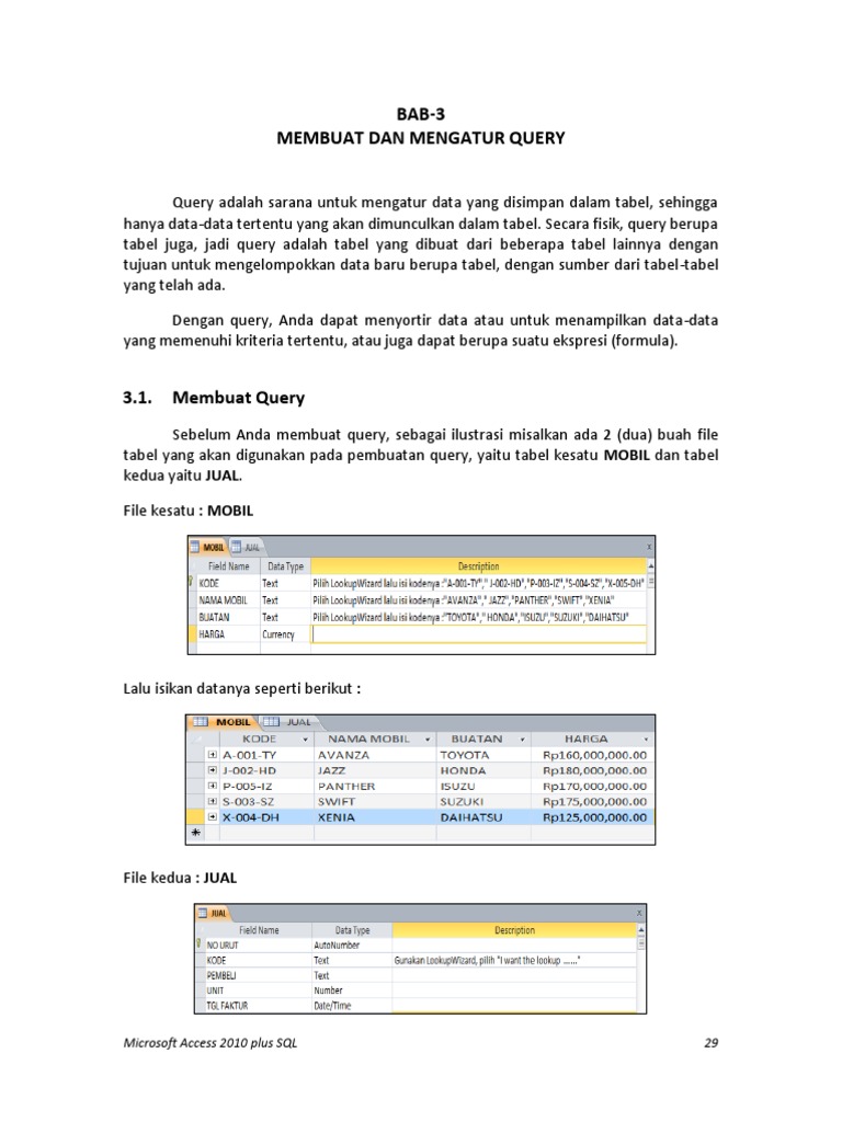 08 Membuat Dan Mengatur Query PDF | PDF