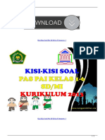 Kisi Kisi Soal Pai SD Kelas 6 Semester 1 PDF