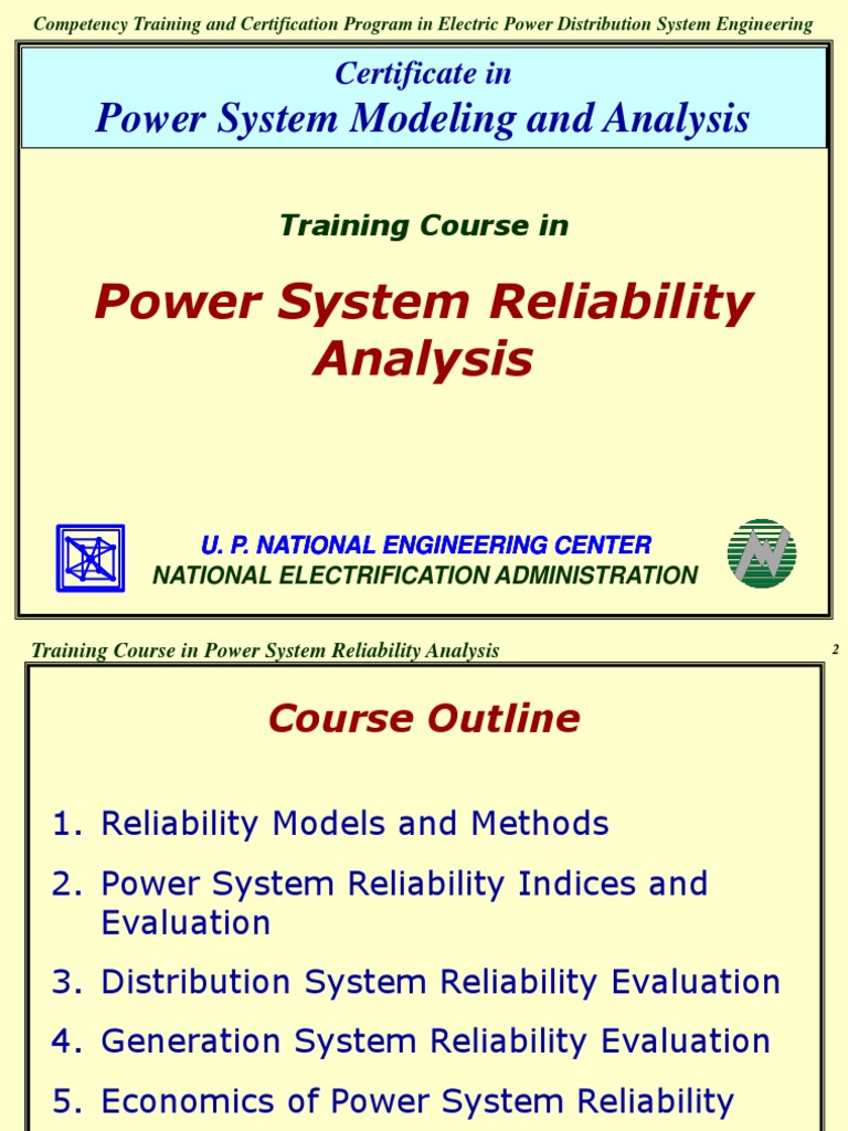 Power System Reliability Training Course | PDF