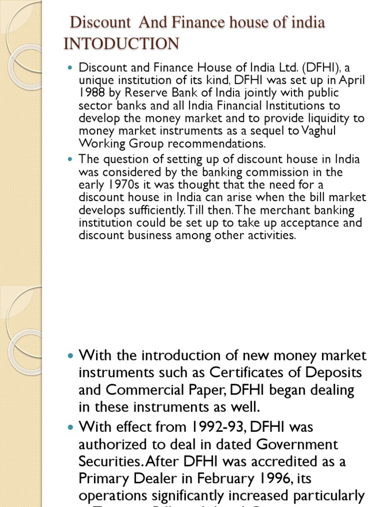 Overview of DFHI and Its Functions | PDF