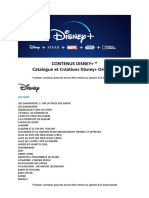 Le catalogue Disney+