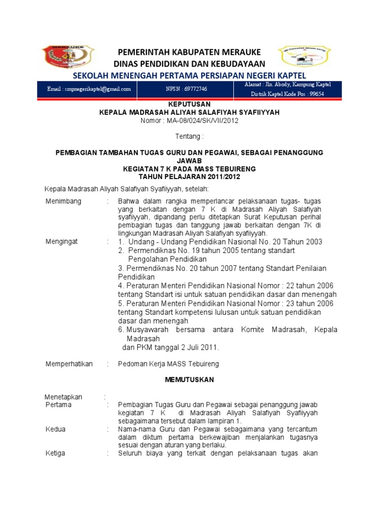 Program 7K di Madrasah Salafiyah | PDF