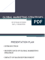 Global Marketing Strategies: by Kumar Sudesh Imp 3 Semester