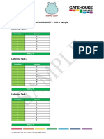 GA Classic IESOL E3 (B1) Answer Sheet Listening HIPPO Sample PDF