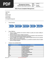 Complaint Management Process