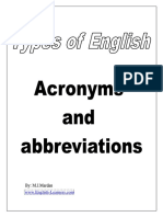 Types of English Acronyms and Abbreviations PDF
