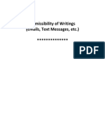 Admissibility of Electronic Writings