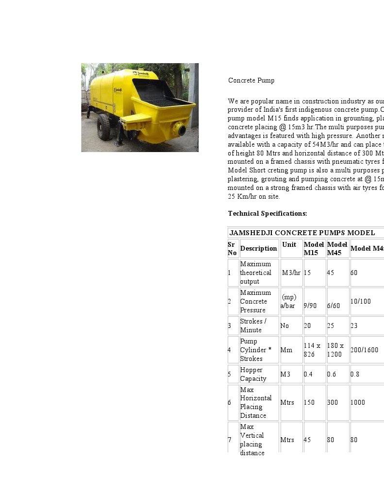 Concrete Pump Pdf Vehicles Manufactured Goods