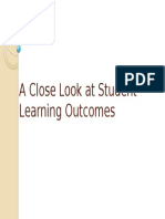 A Close Look at Student Learning Outcomes