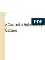 A Close Look at Student Learning Outcomes