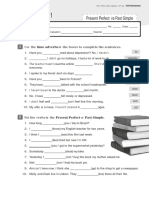 Grammar Worksheet - Present Perfect Vs Past Simple