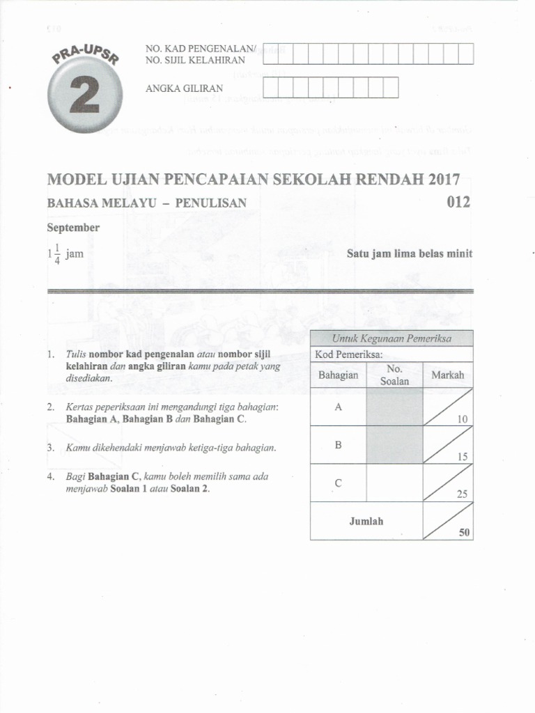 Bm Tahun 4 Penulisan Pdf