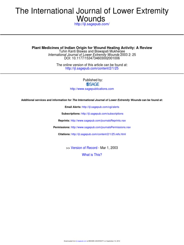 Wound Healing Plants PDF | PDF | Ayurveda | Organisms